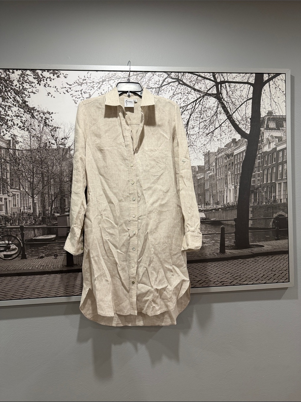 Finley linen shirt dress